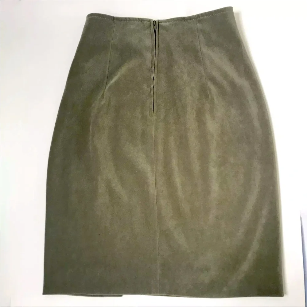 🫒 Vtg La City Paris Olive Green Mini Skirt | XS XXS